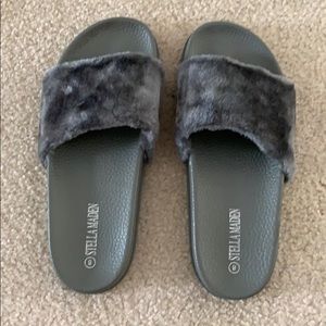 Stella Maden Women's Faux Fur Slide Sandals